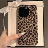 Cute Leopard Print Clear Shockproof Silicone Phone Case For iPhone