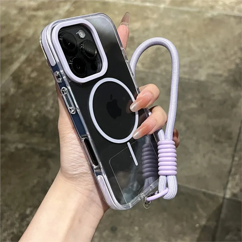 Luxury Clear Soft Magnetic Wireless Charge Case for iPhone