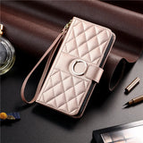 Luxury Leather Flip Wallet Bracket Phone Case For iPhone