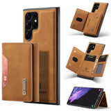 Leather Magnetic Card Holder Wallet Case for Samsung