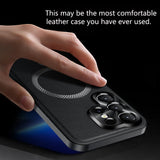 High End Magnetic Suction Leather Phone Case For Samsung