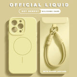 Liquid Silicone Lanyard Magnetic Phone Case For iPhone
