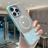 Glitter Diamond Magnetic Mirror Case For iPhone