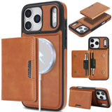 2 in 1 Magnetic Leather Holder Slots Phone Case for iphone