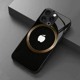 Apple Circle Pattern Black Case for iPhone