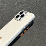 Leather Business Lichee Pattern Phone Case For iPhone