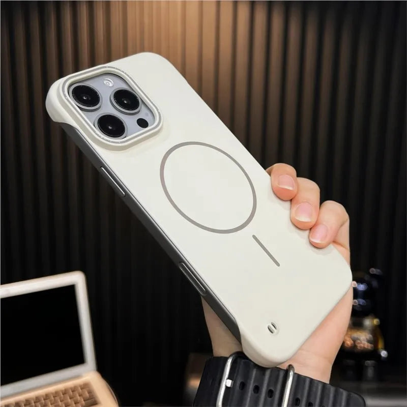 Ultra Slim Frameless Magnetic Csae For iPhone