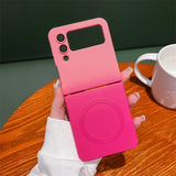 Gradient Color Silicone  Magnetic Folding Case for Samsung Z Flip 6 5 4 3