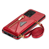 Leather Crossbody Wallet Case for Samsung