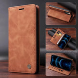 Ultrathin Leather Flip Business Wallet Case for Samsung