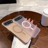 Slim Matte Clear PC Translucent Magnetic Magsafe Case for iPhone