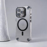 Transparent Acrylic Airbag Camera Stand Magnetic Case for iPhone