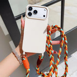 Hand-Woven Crossbody Long Lanyard Phone Case For Iphone