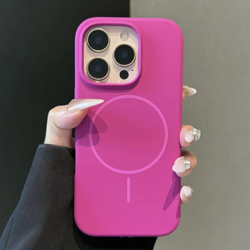 Original Liquid Silicone Magnetic Case For iPhone