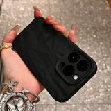 Fashion Silicone Fold Wrinkle Phone Case For iPhone
