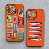 Sardines Fish Art Shockproof Phone Case For Iphone