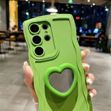 Cute Love Heart Mirror Wave Case for Samsung