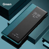 Leather Flip Window Shockproof Case for Samsung