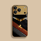 Luxury Golden Horse Electroplated Case for iPhone