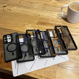 Magnetic Shockproof Metal Lens Stand Phone Case for Samsung