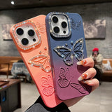 Luxury Gradient Color Butterfly Case for iPhone
