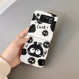 Cartoon Big Eyed Coal Ball Elf Phone Case for Samsung Z Flip 6 5 4 3