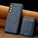 2-in-1 Magnetic Charging Leather Wallet Case for Samsung