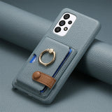 Leather with Card Holder Ring Wallet Case for Samsung