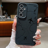 Airplane Flight Path Pattern Silicone Phone Case for Samsung