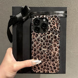 Cute Leopard Print Clear Shockproof Silicone Phone Case For iPhone