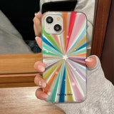 Colorful Rainbow Stars Glitter Phone Case For iPhone