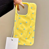 Simple Solid Color Polka Dot Shockproof Anti-fall Phone Case for iPhone