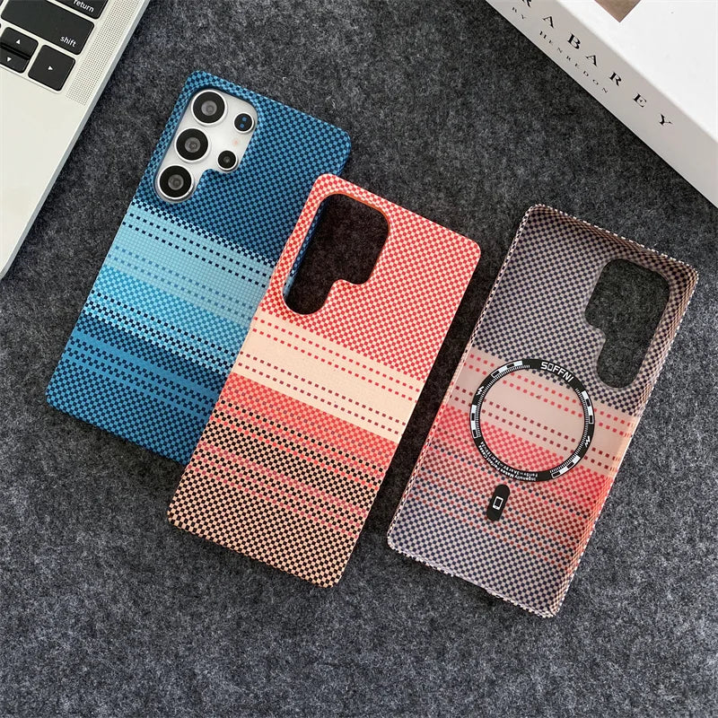 Slim Stripe Wireless Charging Magnetic Case For Samsung