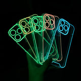 Luxury Luminous Neon Transparent Case For iPhone