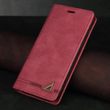 RFID Blocking Leather Flip Wallet Case For iPhone