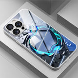 Cool Apple Pattern Plated Glass Case for iPhone