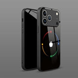Colorful Halo Apple Pattern Tempered Glass Phone Case For iPhone