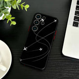 Airplane Route Travel Matte Phone Case For Samsung