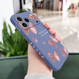 Butterflies Liquid Silicone Case for iPhone
