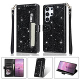 Fashion Glitter Wallet Card Slots Flip Leather Case for Samsung