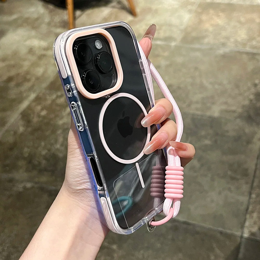 Luxury Clear Soft Magnetic Wireless Charge Case for iPhone