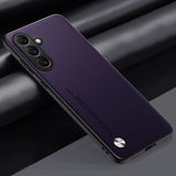 Luxury PU Leather Matte Silicone Phone Case For Samsung