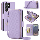Luxury Leather Crossbody Wallet Case for Samsung