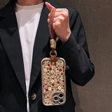 Cute Flower Lanyard Strap Rope Silicone Soft Phone Case for iPhone