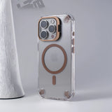 Transparent Acrylic Airbag Camera Stand Magnetic Case for iPhone