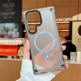 Hybrid Bumper Shockproof Matte Clear for Magnetic Wireless Charging Case For Samsung