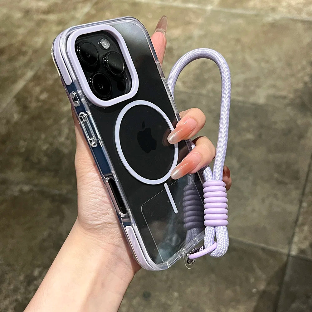 Luxury Clear Soft Magnetic Wireless Charge Case for iPhone