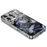 Crystal Butterfly Electroplated Glass Case for iPhone
