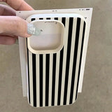 Colorful Striped Minimalist Couple Phone Case for iPhone