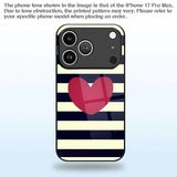 Creative Striped Heart Pattern Case for iPhone